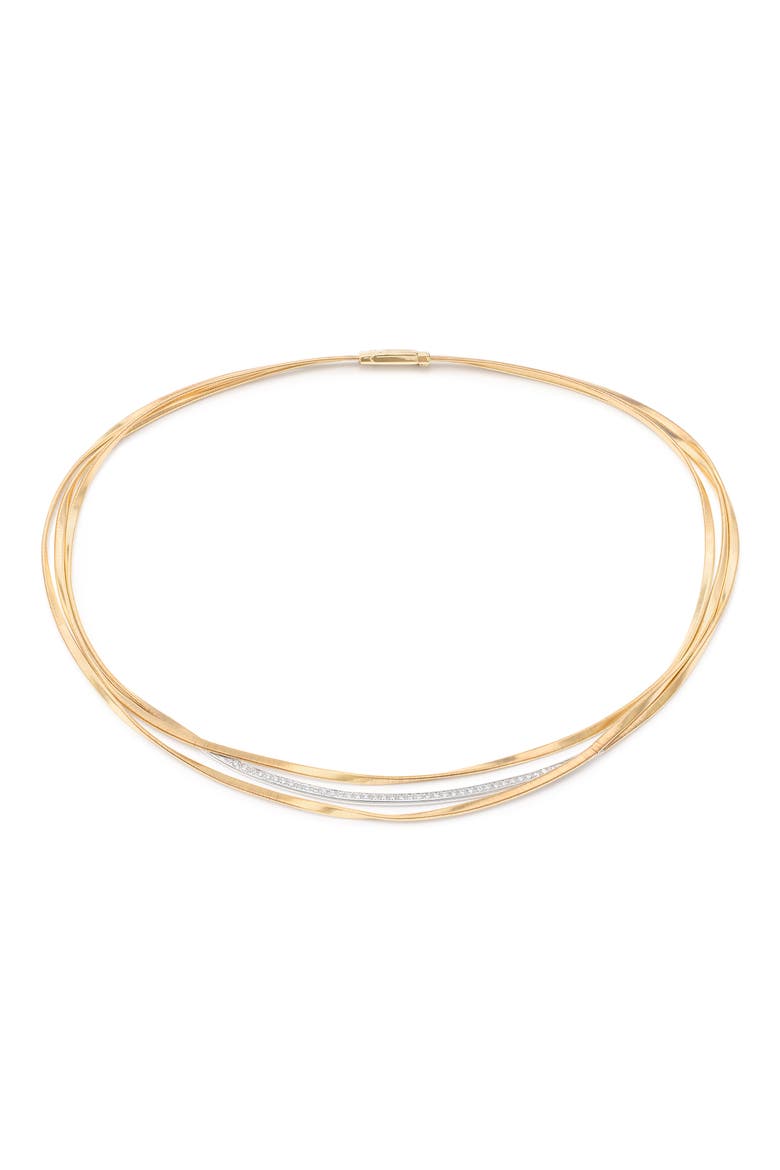 Diamond Necklace, Main, color, D0.32 18KYG