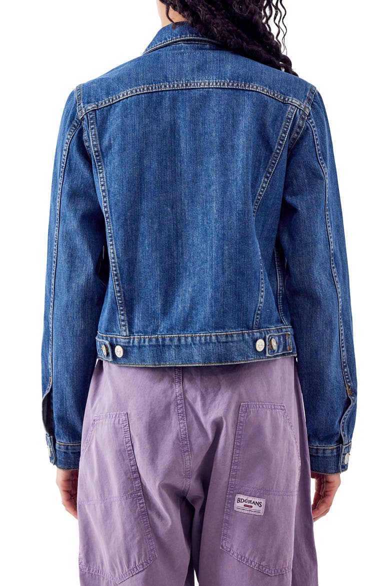 Shrunken Denim Jacket, Alternate, color, MID VINTAGE