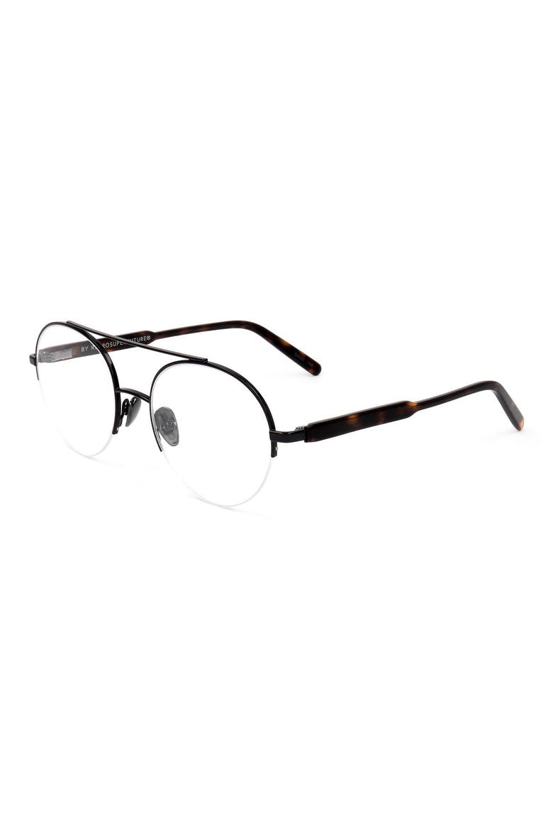 57mm Round Optical Glasses, Alternate, color, BLACK