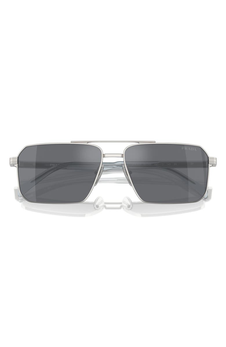 Prada 58mm Rectangular Sunglasses, Main, color,
