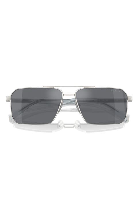58mm Rectangular Sunglasses