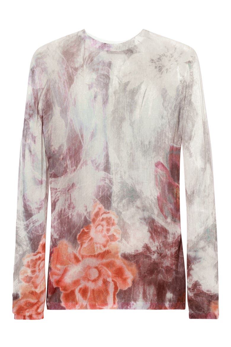 North Bay Print Fitted Sweater, Alternate, color, BLACK
