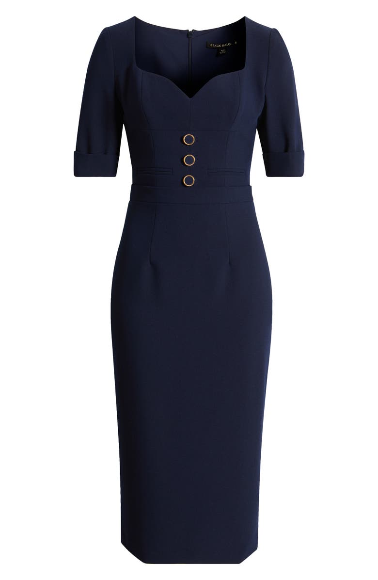 Black Halo Kerry Midi Sheath Dress, Alternate, color,