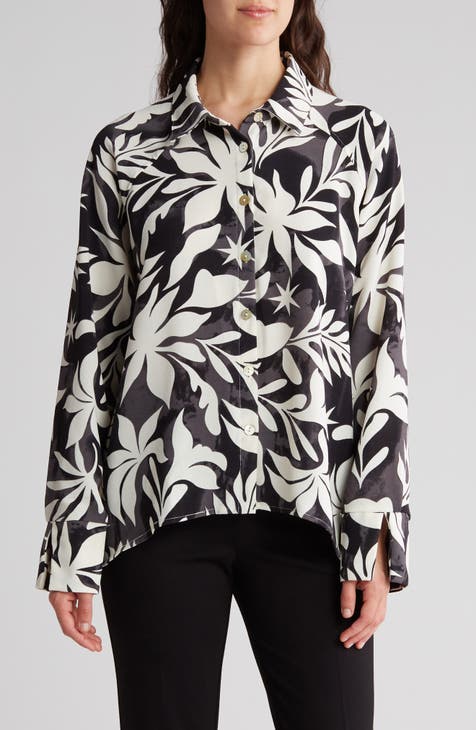 Floral Print Button Front Shirt