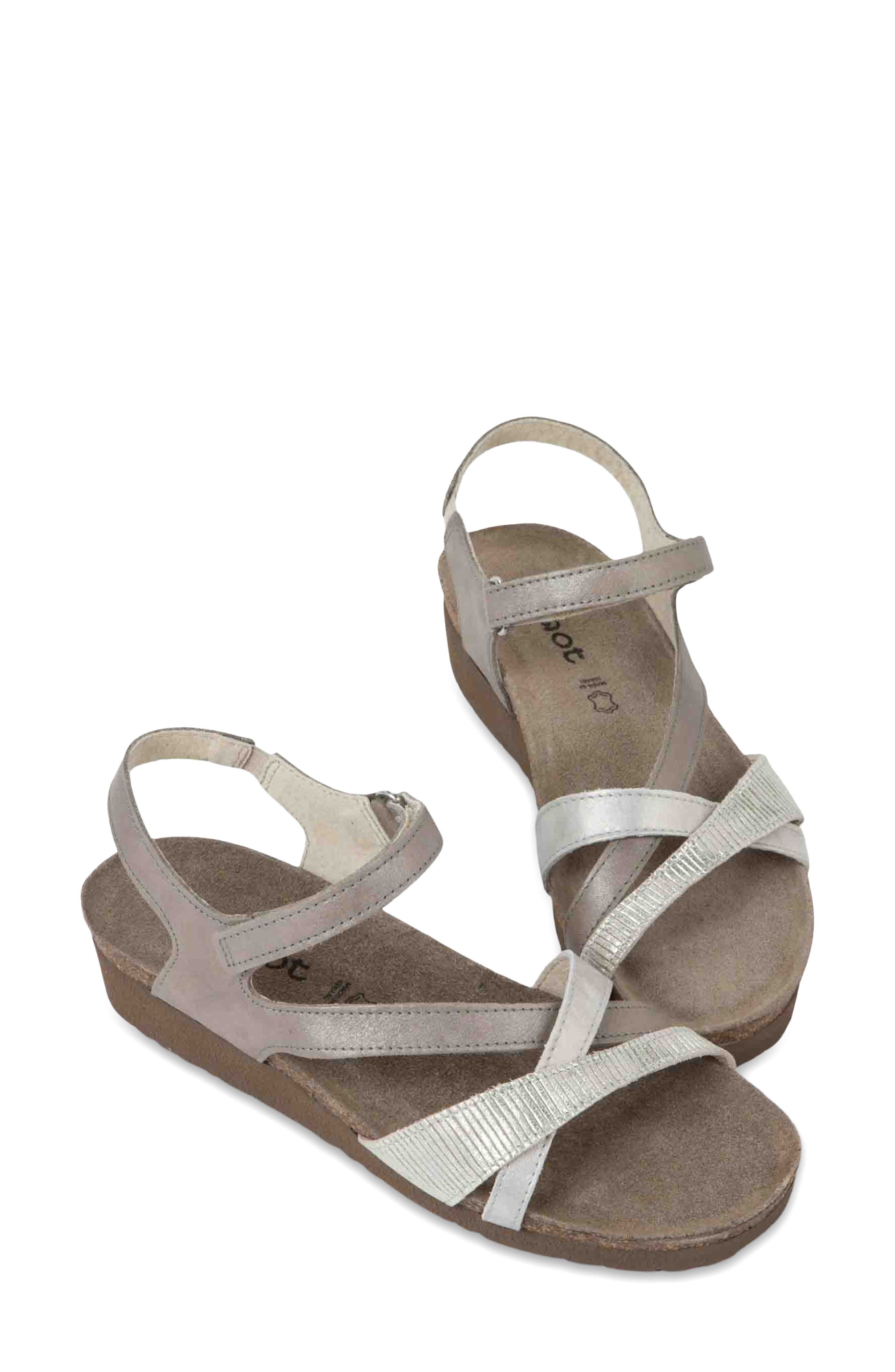 'Sophia' Sandal, Alternate, color, PLATINUM/ QUARTZ