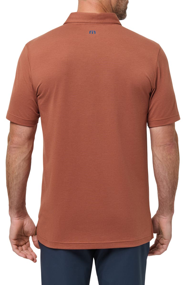TravisMathew The Heater Chest Stripe Performance Golf Polo, Alternate, color, Maple