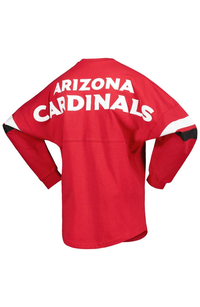 FANATICS Women's Fanatics Branded Cardinal Arizona Cardinals Spirit Jersey Lace-Up V-Neck Long Sleeve T-Shirt, Alternate, color, Cardinal