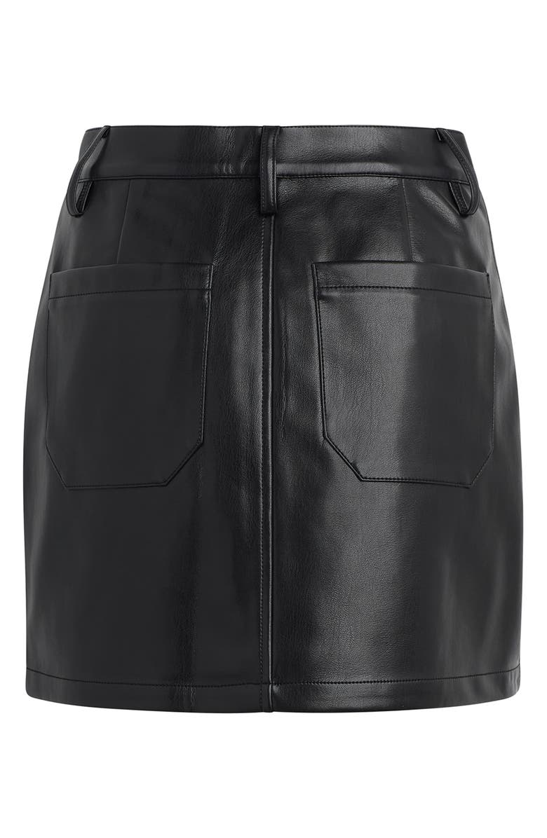 Favorite Daughter The Mimi Faux Leather Miniskirt, Alternate, color, Raven
