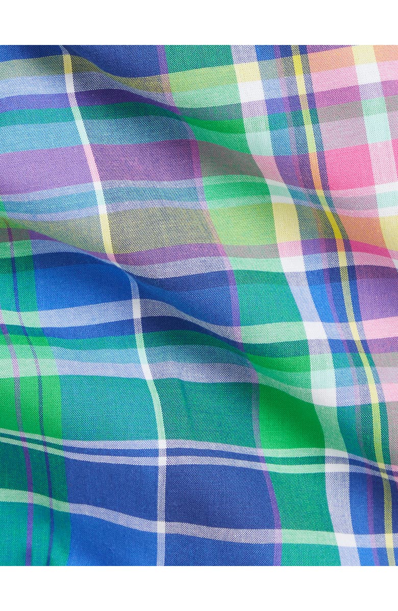 Ralph Lauren Plaid Short Sleeve Cotton Button-Down Shirt, Alternate, color, 