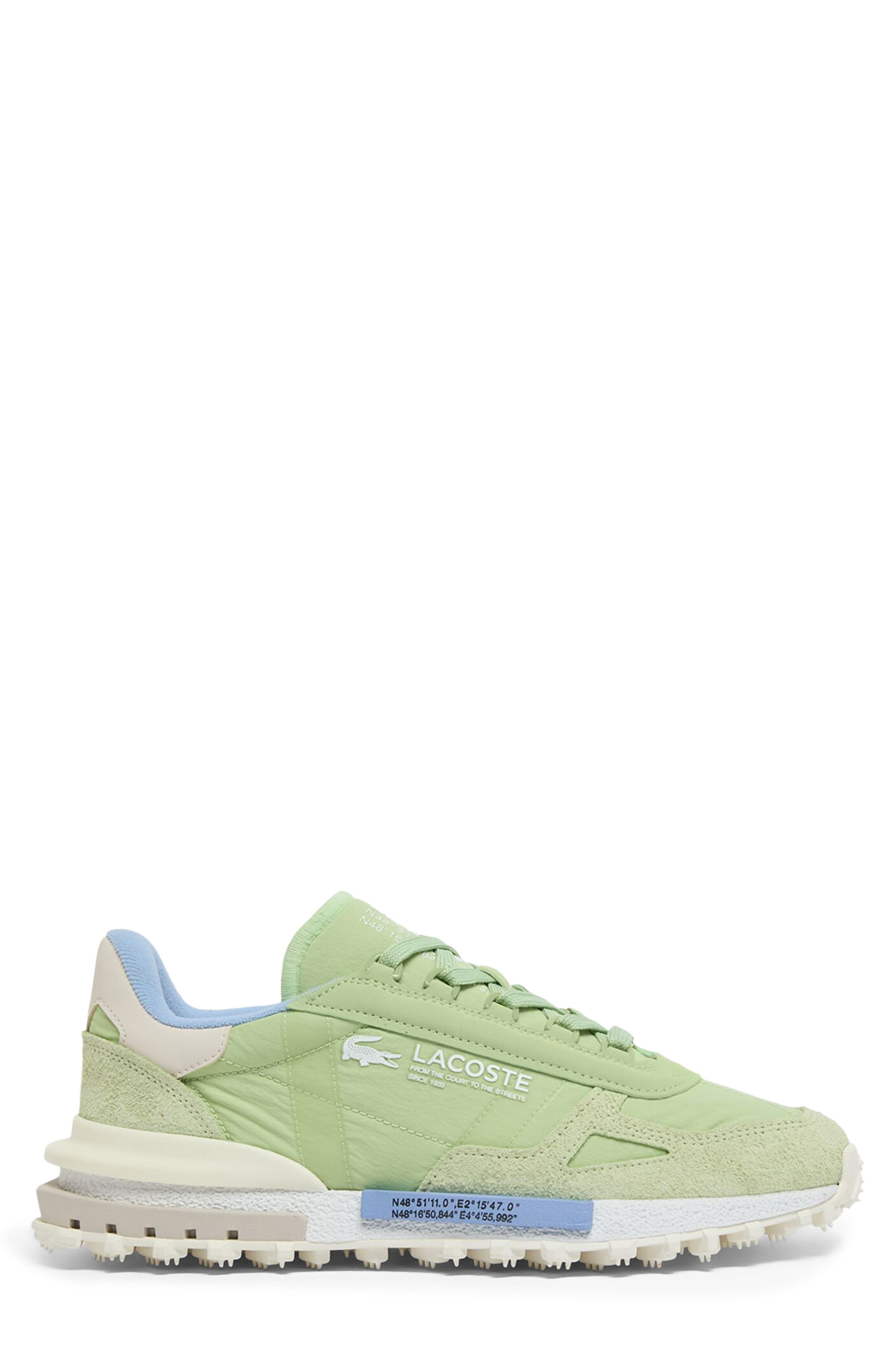 Lacoste Elite Active Sneaker, Alternate, color, Light Green/ Light Blue