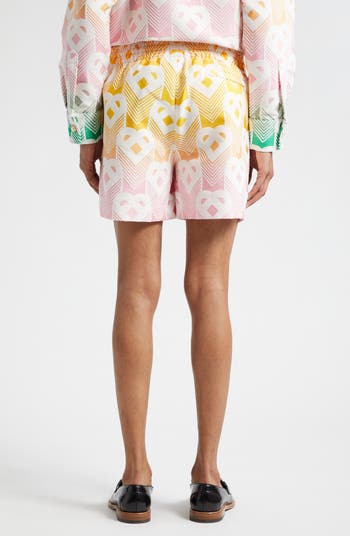 Gradient Heart Terry Cloth Shorts