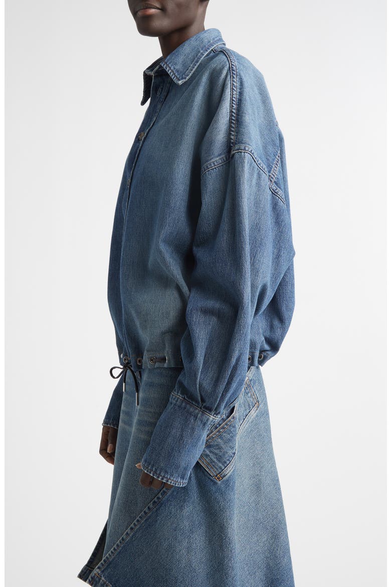 The Leland Drawstring Denim Shirt, Alternate, color, DAKOTA WASH