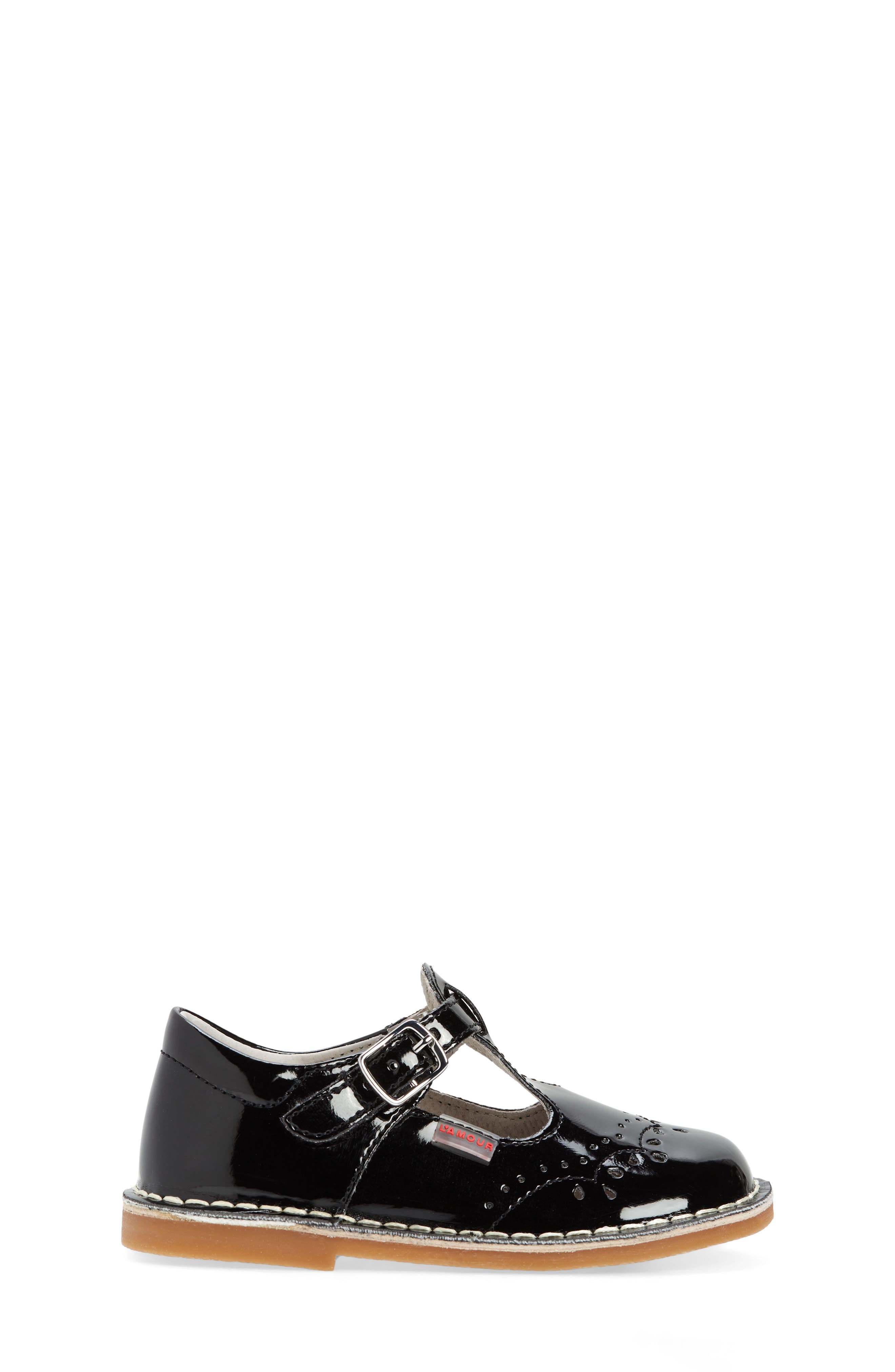 L'AMOUR Kids' Ruthie T Strap Mary Jane, Alternate, color, Patent Black
