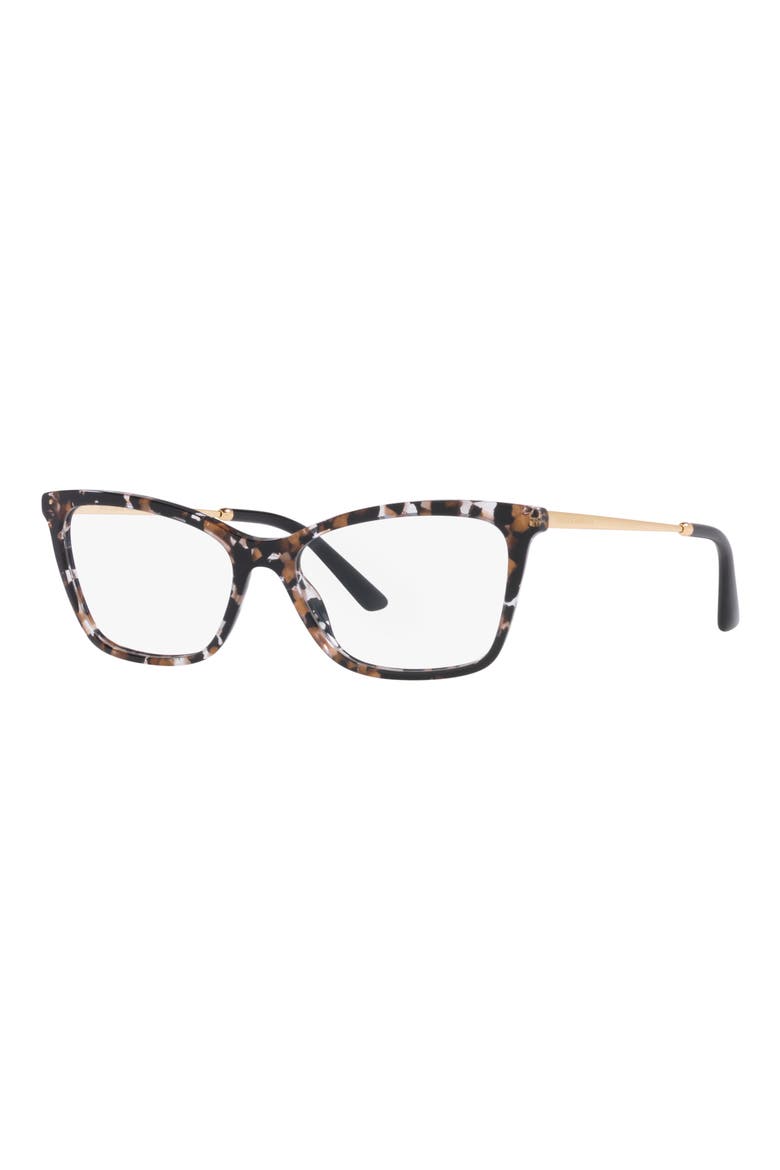 54mm Rectangular Optical Glasses, Alternate, color, BLACK GOLD