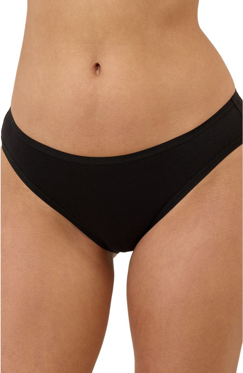 Pact Everyday Classic Fit Bikini 5-Pack, Alternate, color, Black