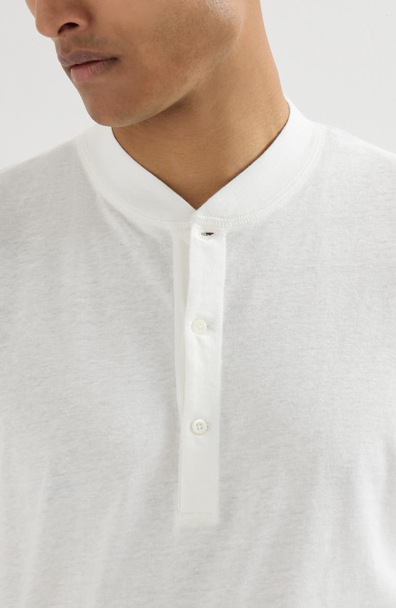 Brunello Cucinelli Henley collar T-shirt, Alternate, color, Off-White
