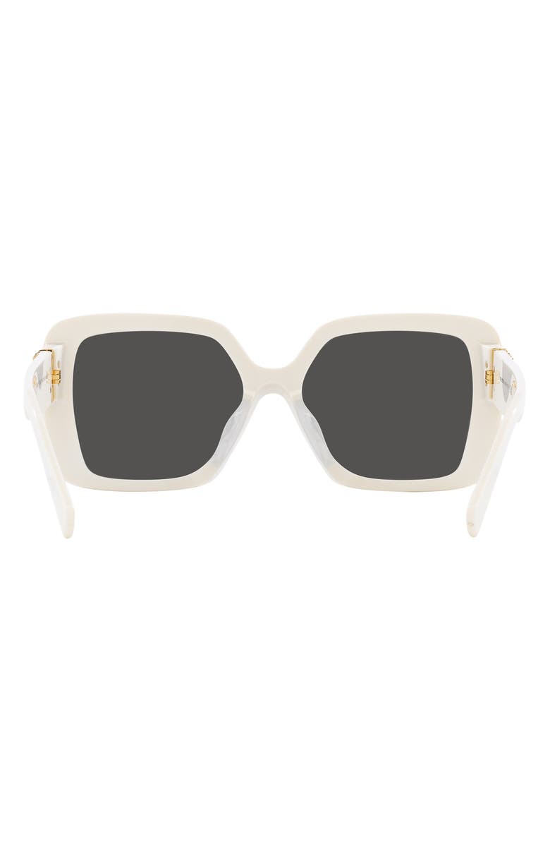 Miu Miu 56mm Square Sunglasses, Alternate, color, White