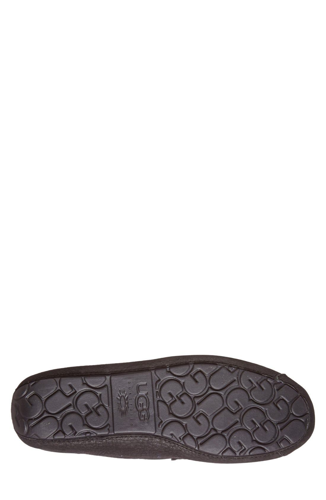 UGG<sup>®</sup> 'Hunley' Leather Moccasin Loafer, Alternate, color, 