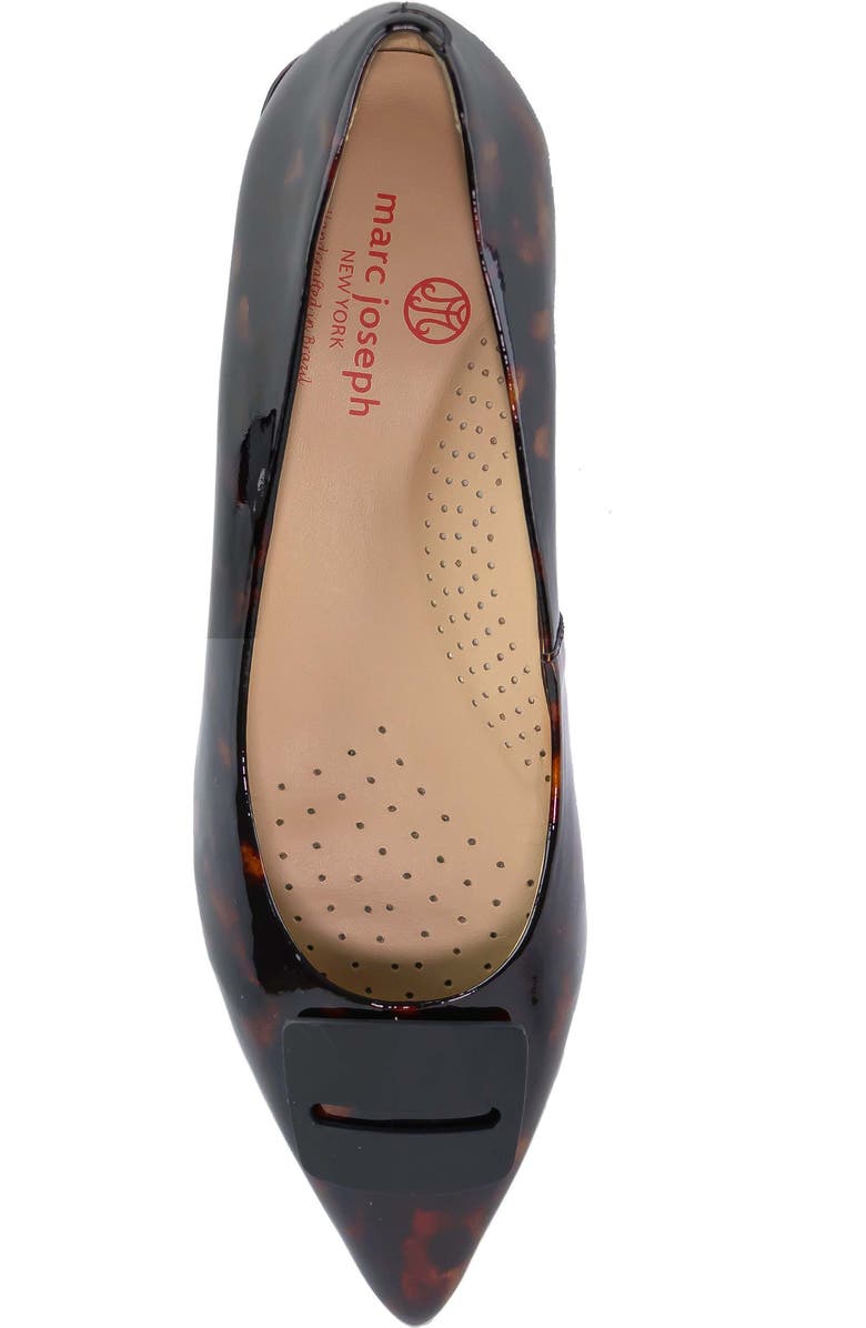 Marc Joseph New York South Bridge Pointed Toe Flat, Alternate, color, Tortoise Patent