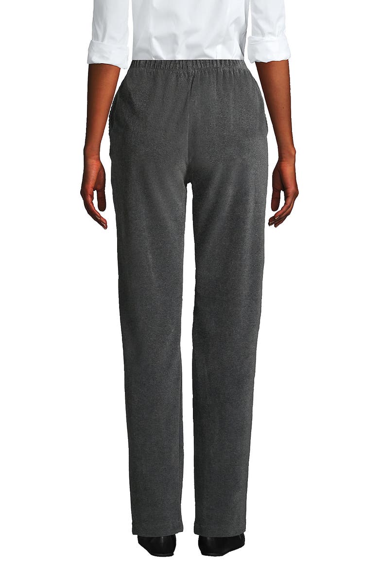 Lands' End Sport Knit High Rise Corduroy Pants, Alternate, color, Charcoal Heather