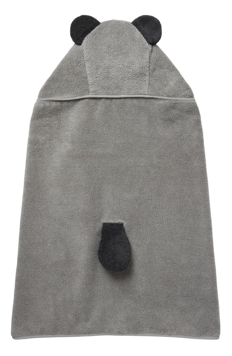 MORI Panda Hooded Towel, Alternate, color, Gray