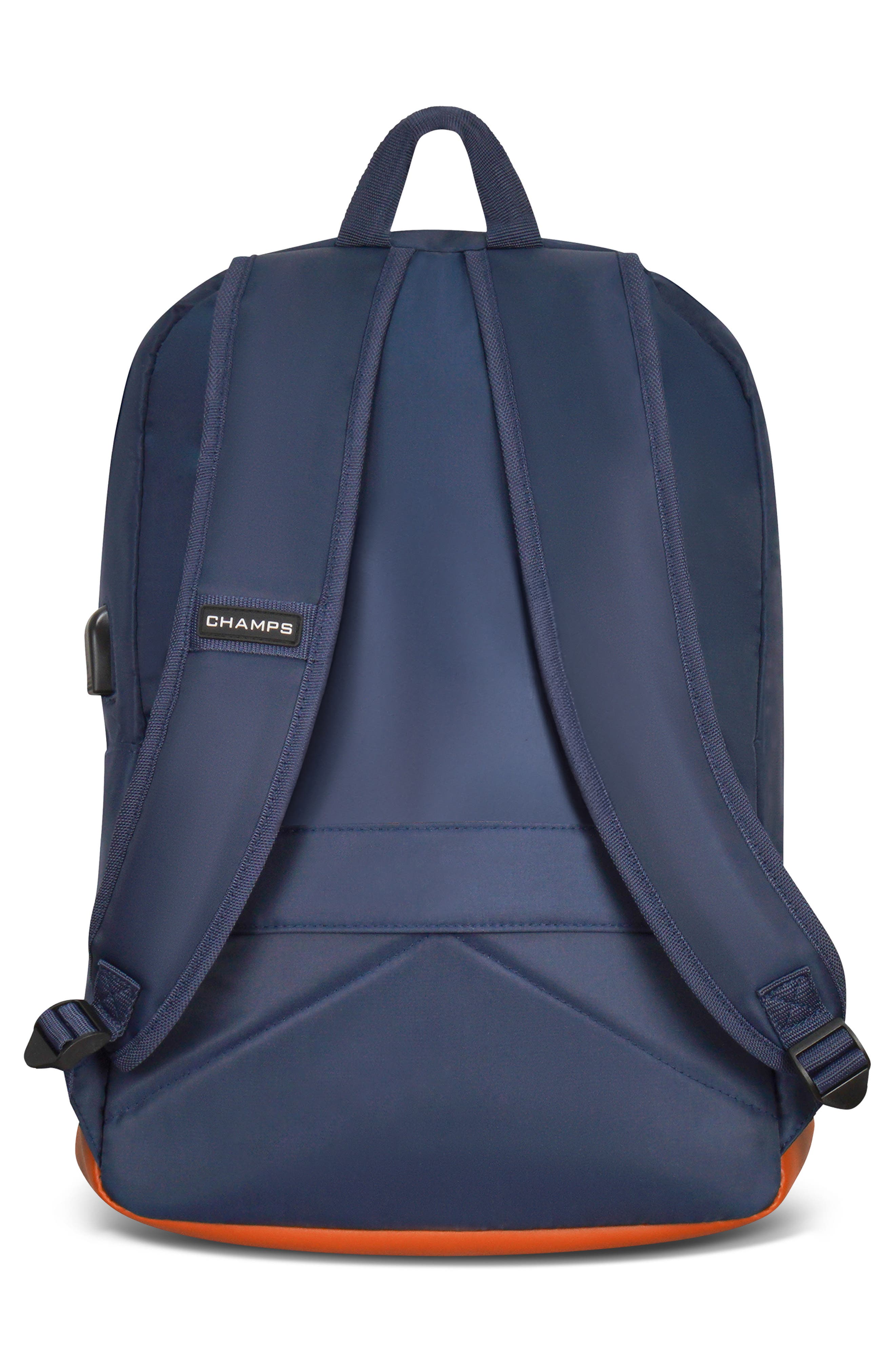 CHAMPS Water Resistant Nylon Backpack, Alternate, color, Navy