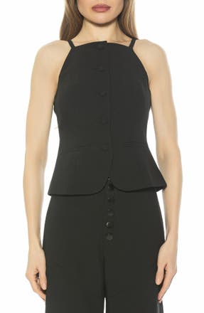 Alexia Admor Ziv Button Front Vest in BLACK · Top from Nordstrom Rack in a $240.38 outfit