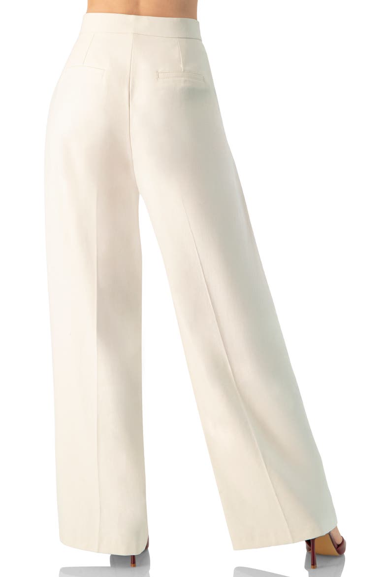 Wide-Leg Straight Pants, Alternate, color, Ivory