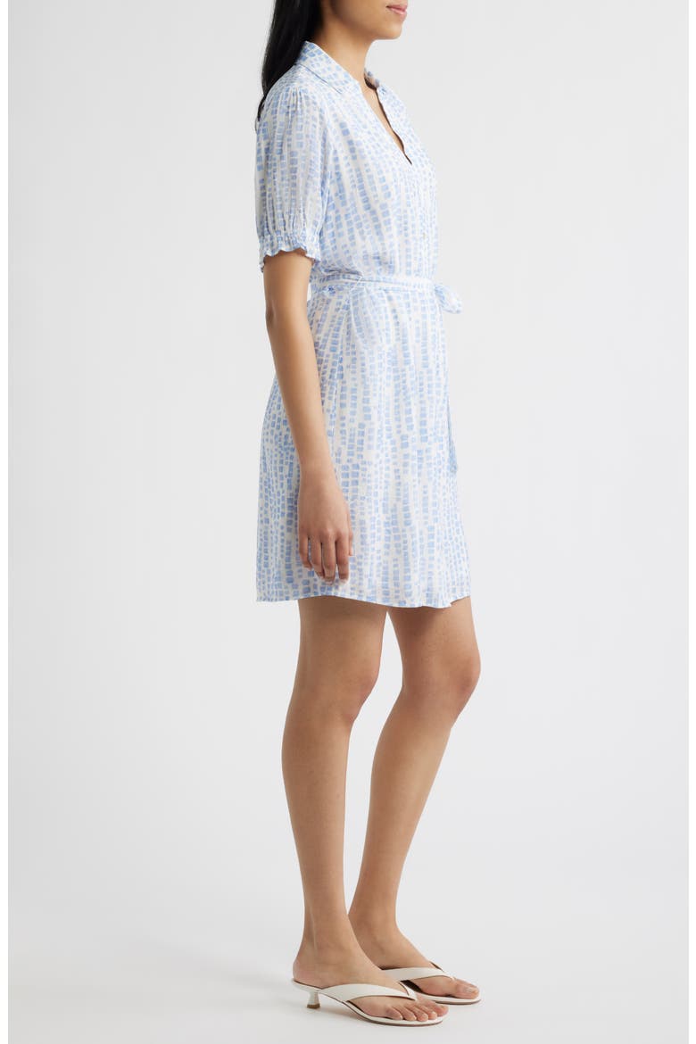 Block Print Belted Minidress, Alternate, color, SALTWATER BLOCKS