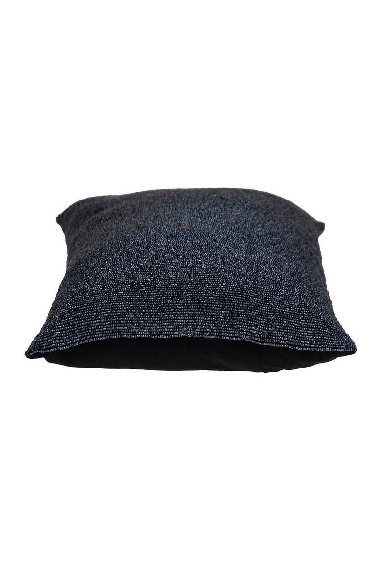 Aster Embellished Throw Pillow, Alternate, color, METALLIC BLUE