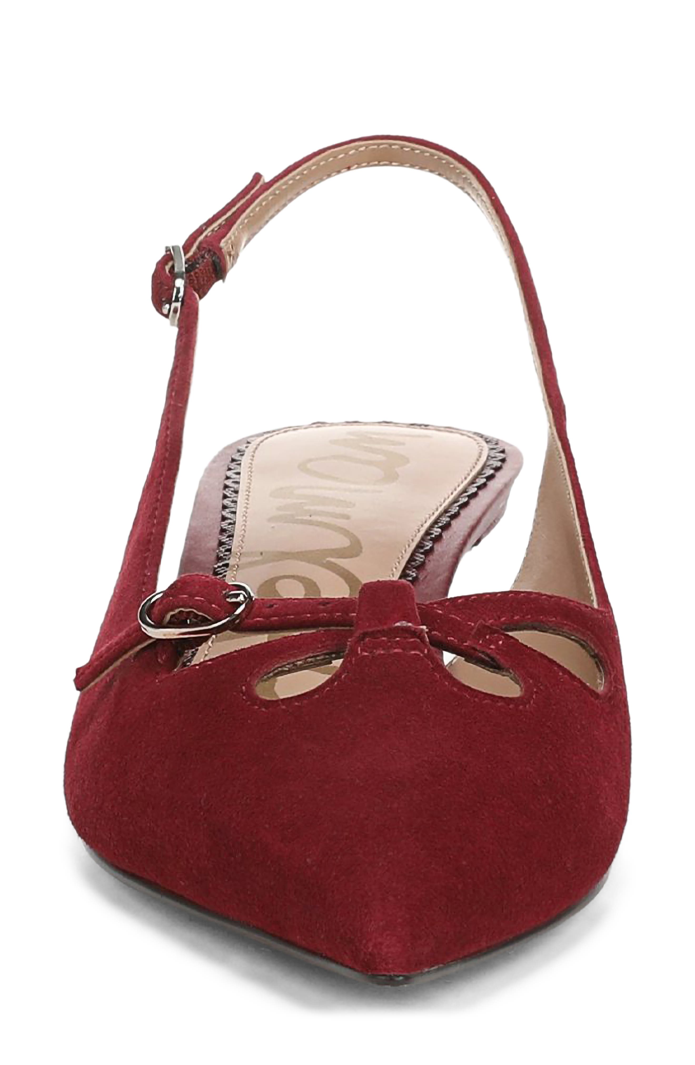 Fauna Leather Slingback Pump, Alternate, color, FRENCH MERLOT