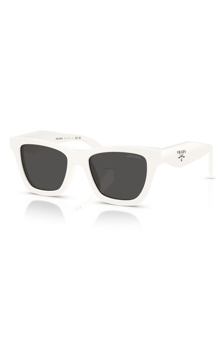 Prada 51mm Butterfly Sunglasses, Alternate, color, Talc / Dark Grey