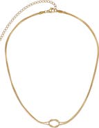 Adornia 18K Gold Plated Knotted Snake Chain Necklace
