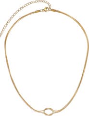 Adornia 18K Gold Plated Knotted Snake Chain Necklace