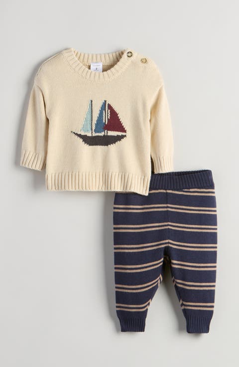 Icon Jacquard Sweater & Joggers Set (Baby)