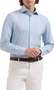 Bugatchi Devon OoohCotton® Optical Grid Print Button-Up Shirt