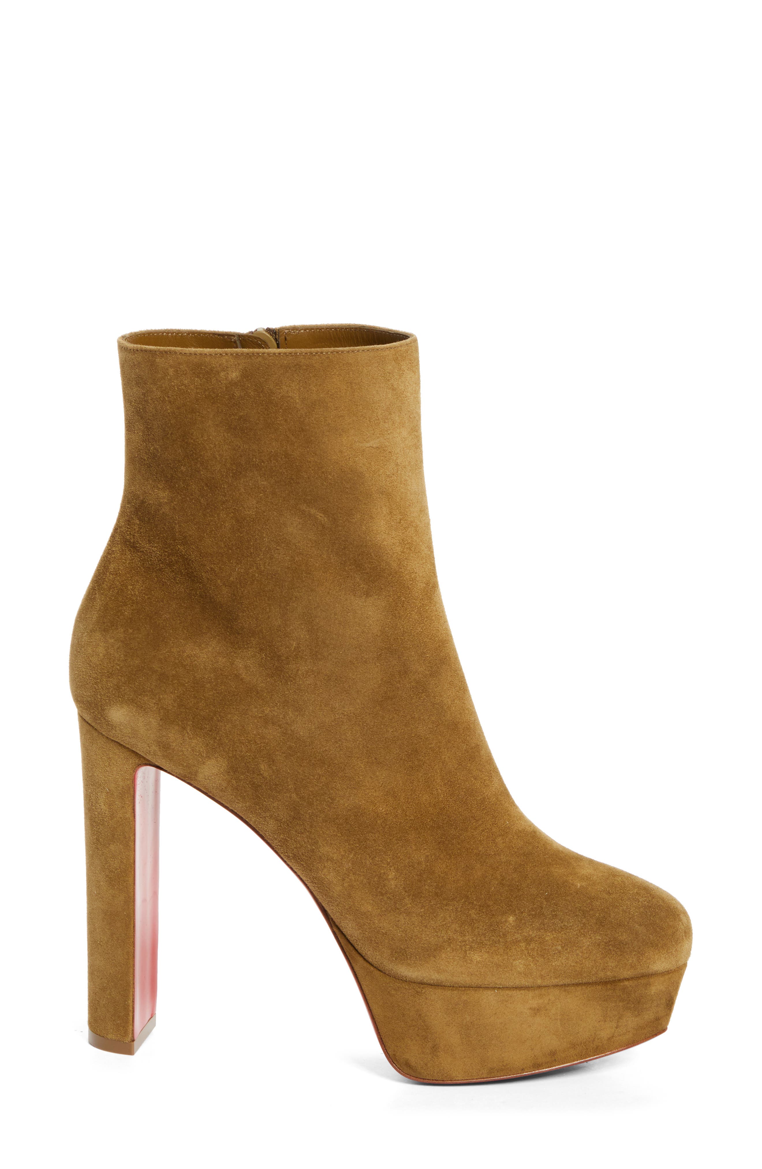 Christian Louboutin Loo Platform Bootie, Alternate, color, Bronzo
