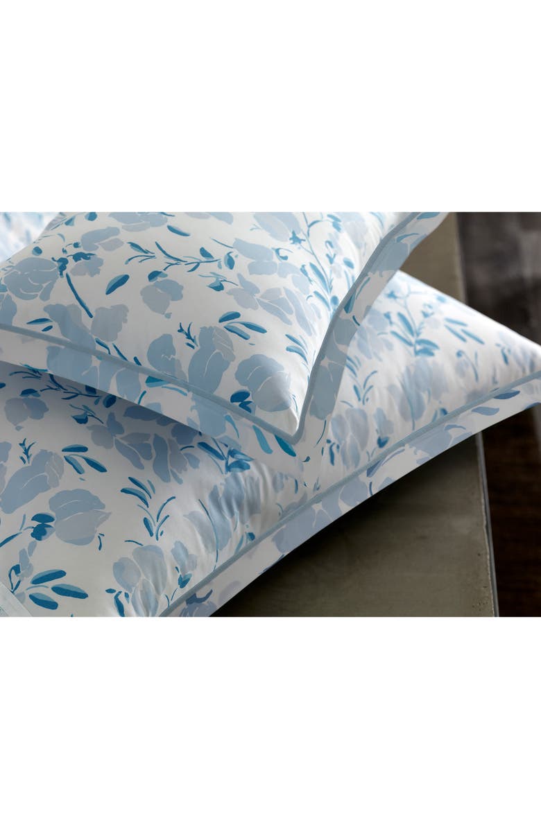 Matouk Alexandra Flat Sheet, Alternate, color, Sky