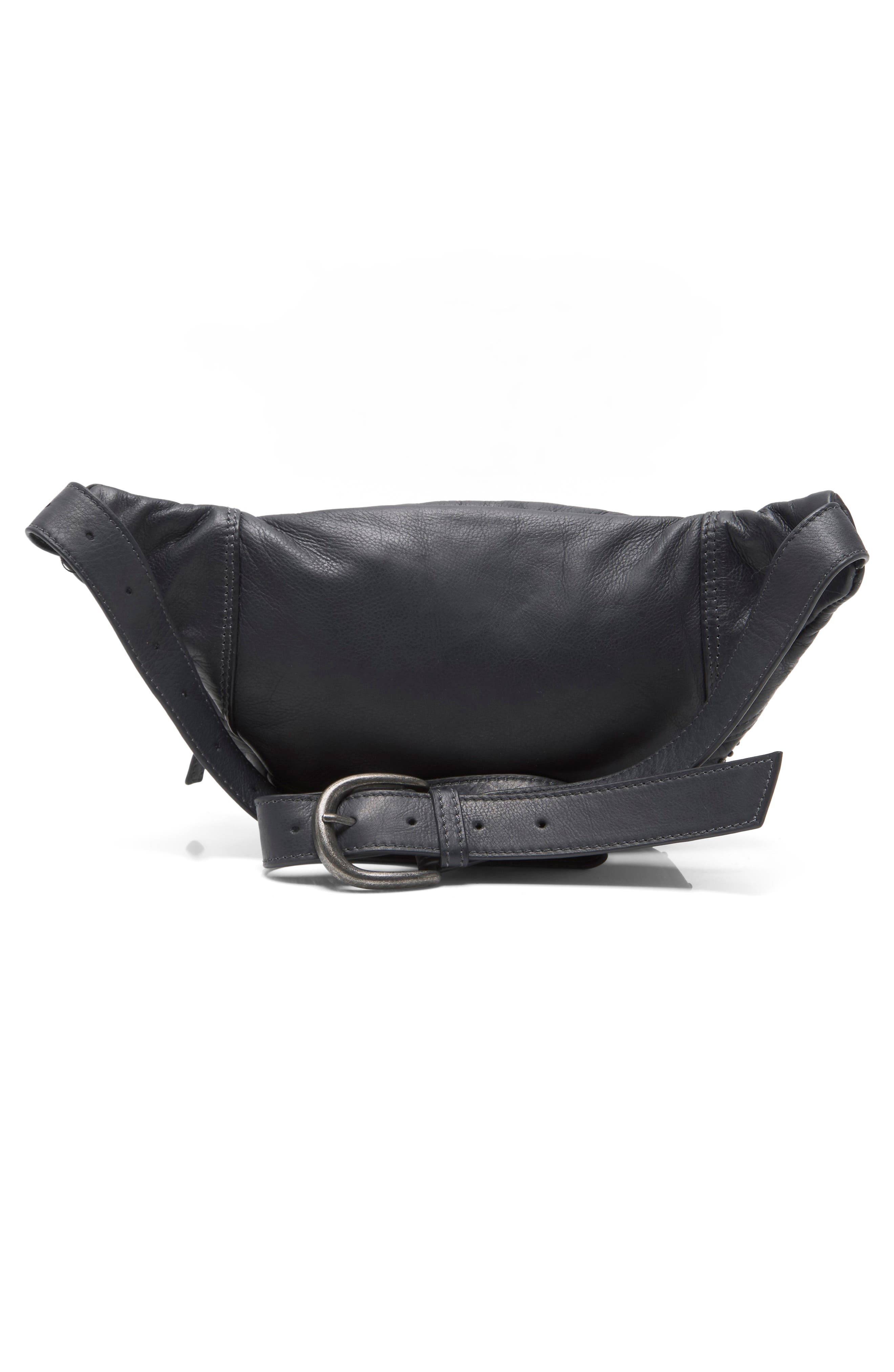 Ana Adorned Leather Sling Bag, Alternate, color, BLACK