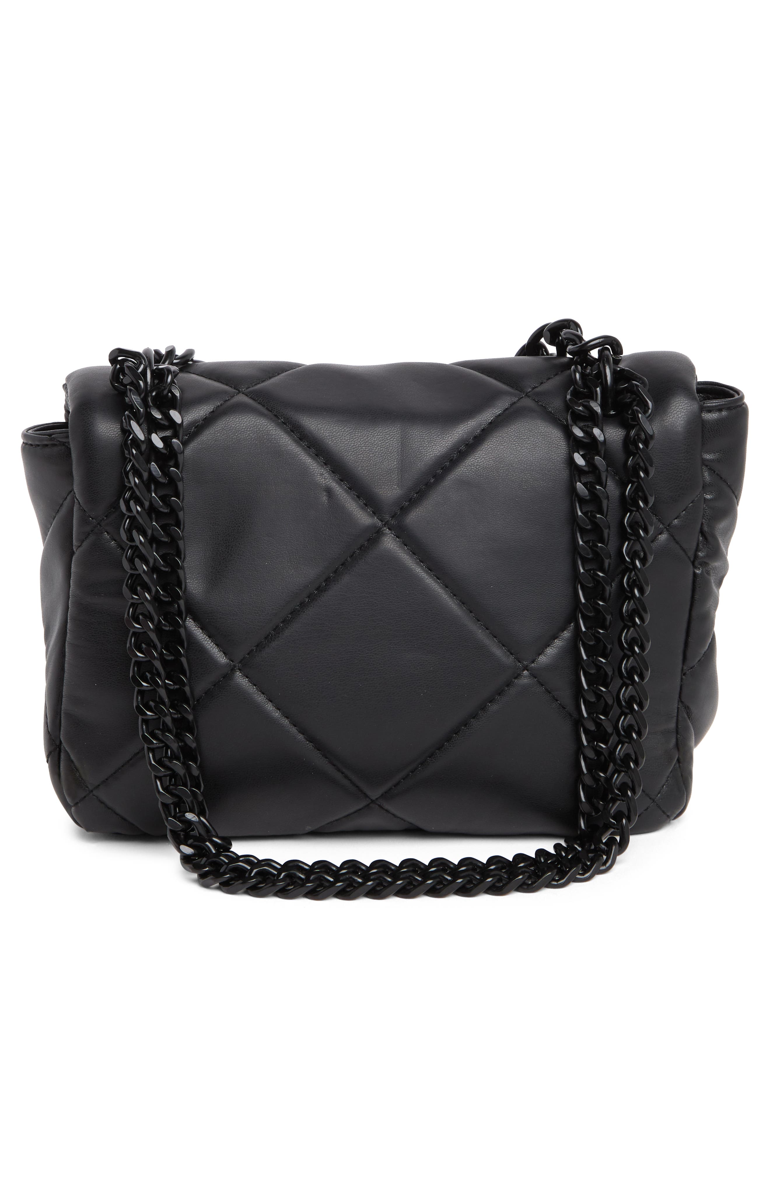 Badgley Mischka Collection Big Chain Diamond Quilt Crossbody Bag, Alternate, color, 