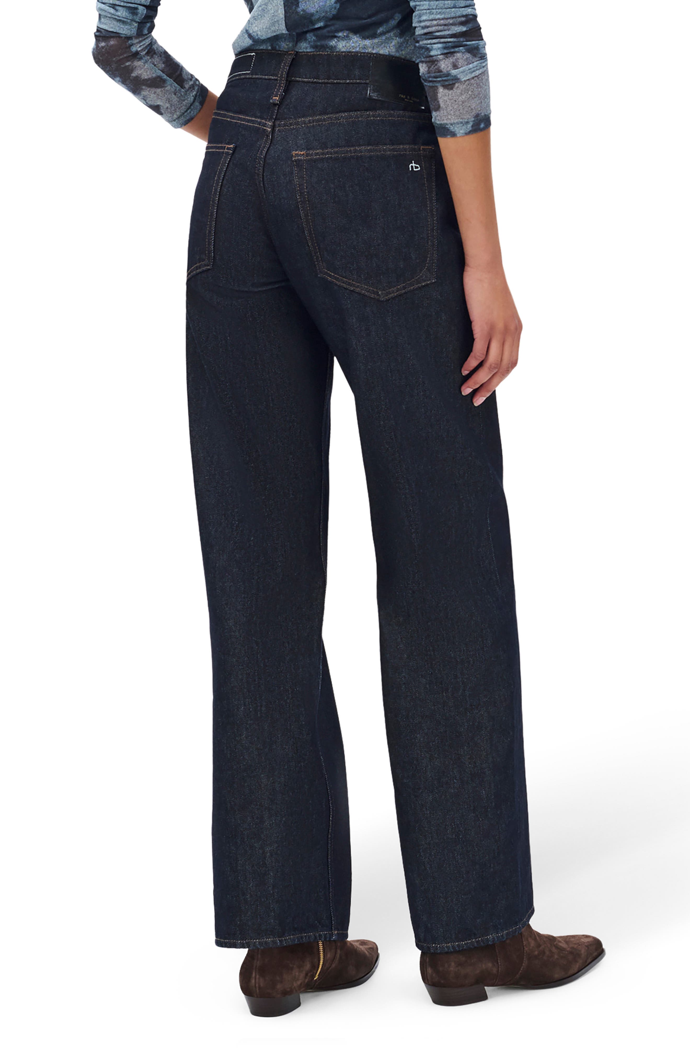 Saige Low Rise Relaxed Straight Leg Jeans - image 2