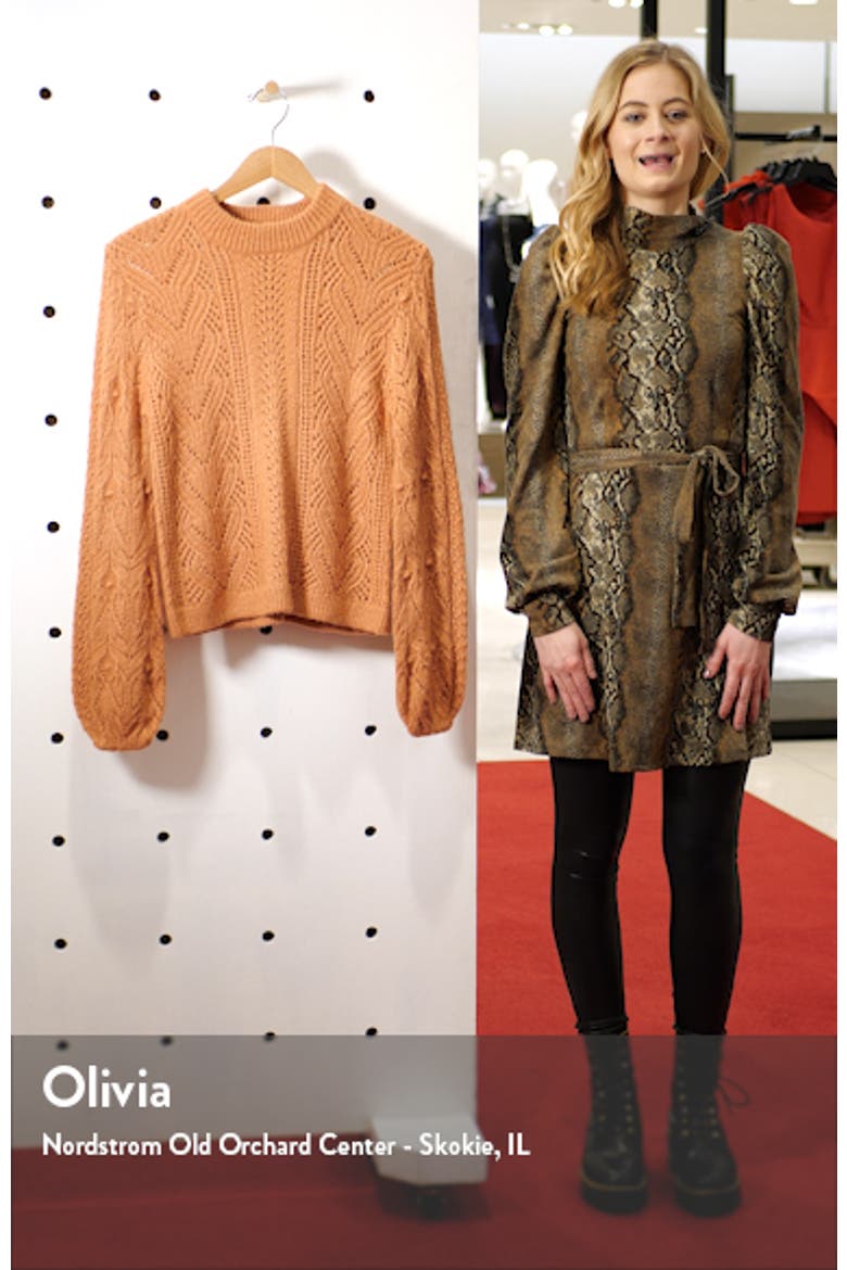 Cozy Pointelle Blouson Sleeve Sweater video