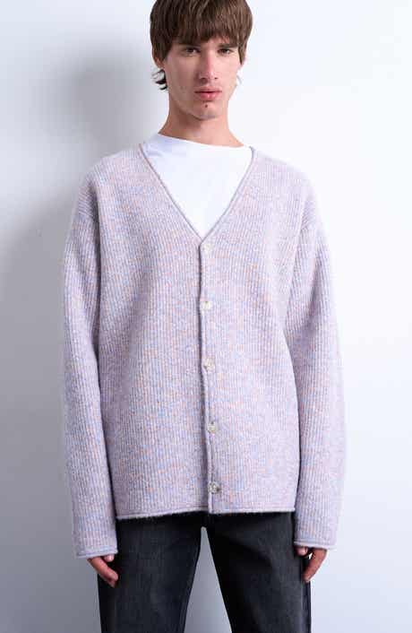 Topman Twist Yarn V-Neck Cardigan