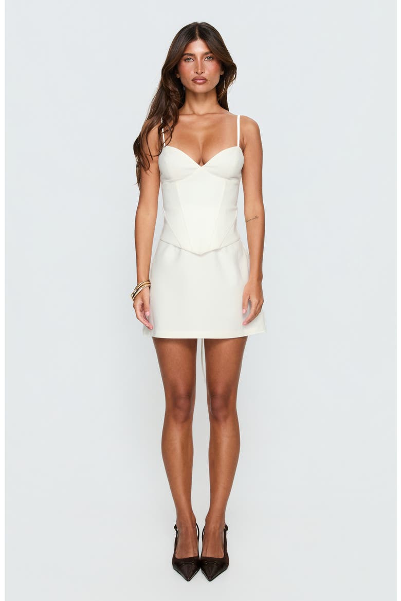 Julisa Corset Minidress, Alternate, color, WHITE