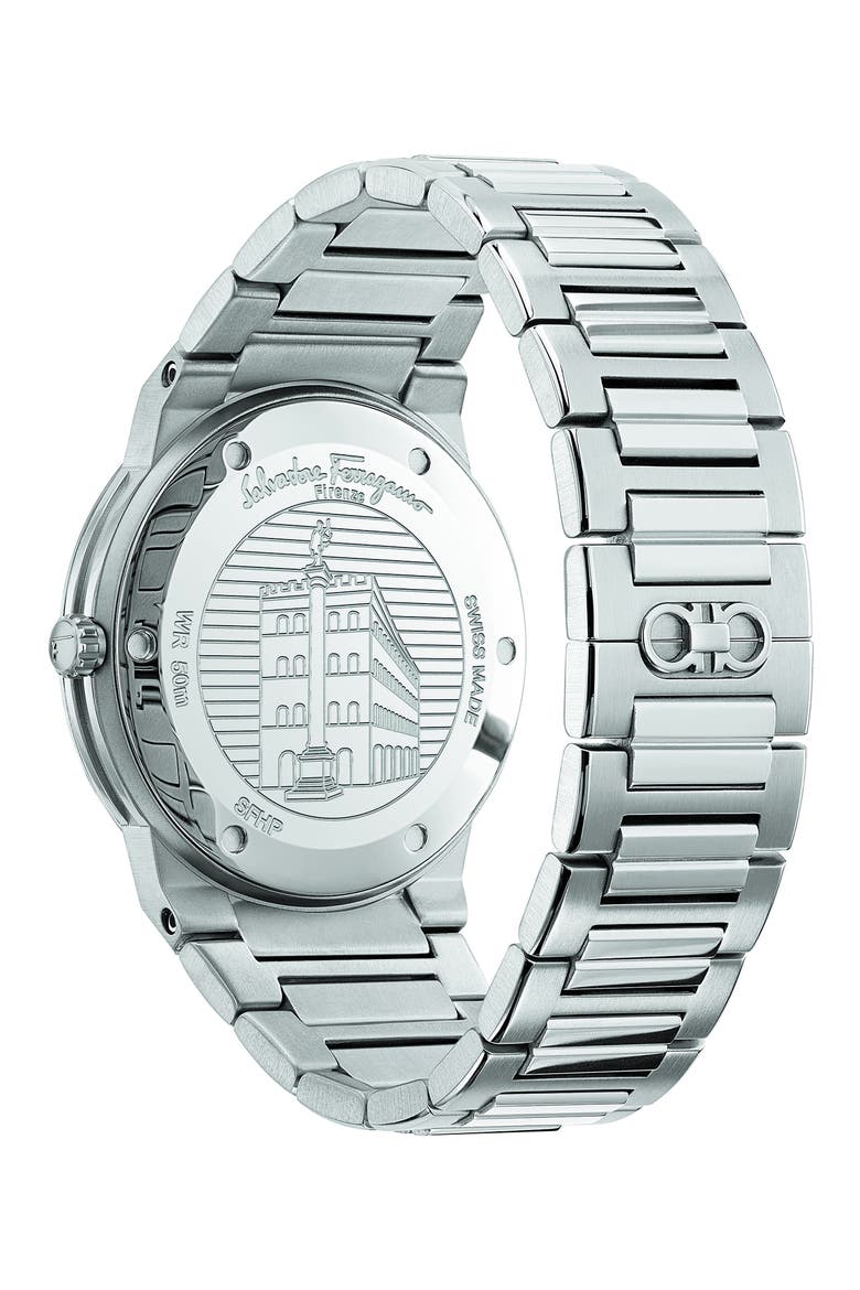Salvatore Ferragamo Sapphire Bracelet Watch, 41mm, Alternate, color, STSTL