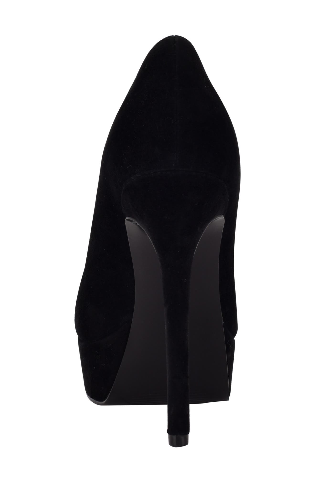 Cacei Peep Toe Platform Pump, Alternate, color, BLACK