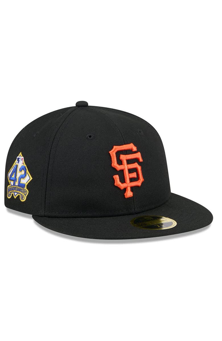 New Era Men's New Era  Black San Francisco Giants 2025 Jackie Robinson Day Retro Crown 59FIFTY Unstructured Fitted Hat, Main, color, 