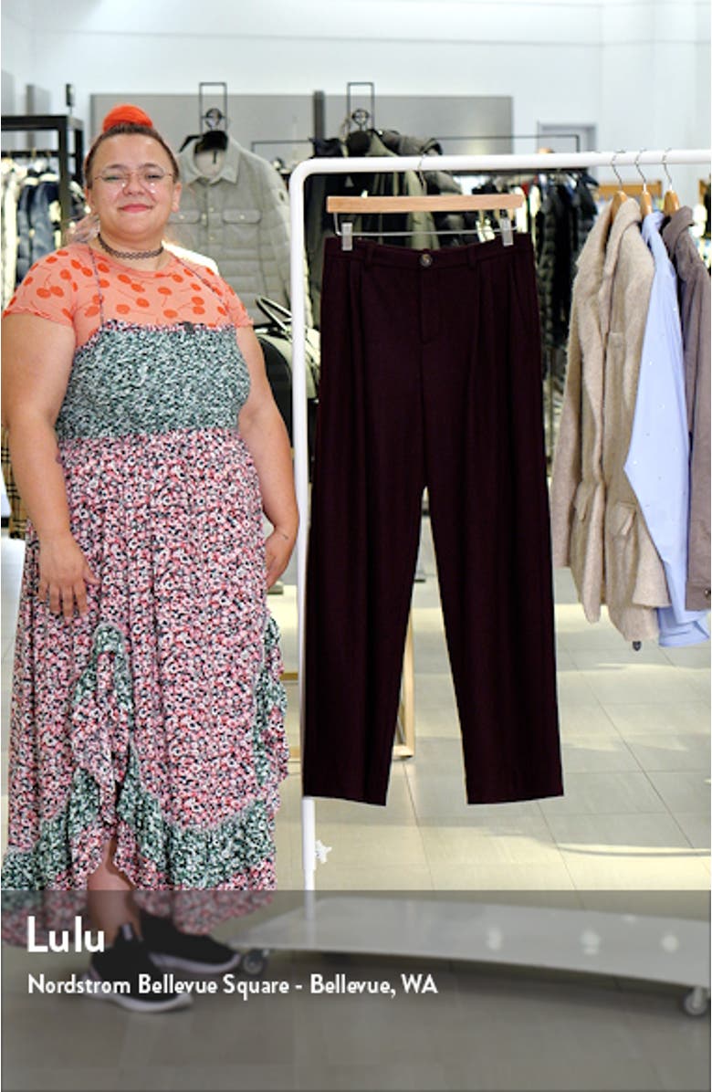 Cozy Pleated Wool Blend Pants, sales video thumbnail