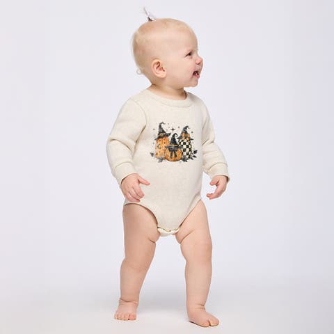 Witch Hat Pumpkins Infant Fleece BodySuit