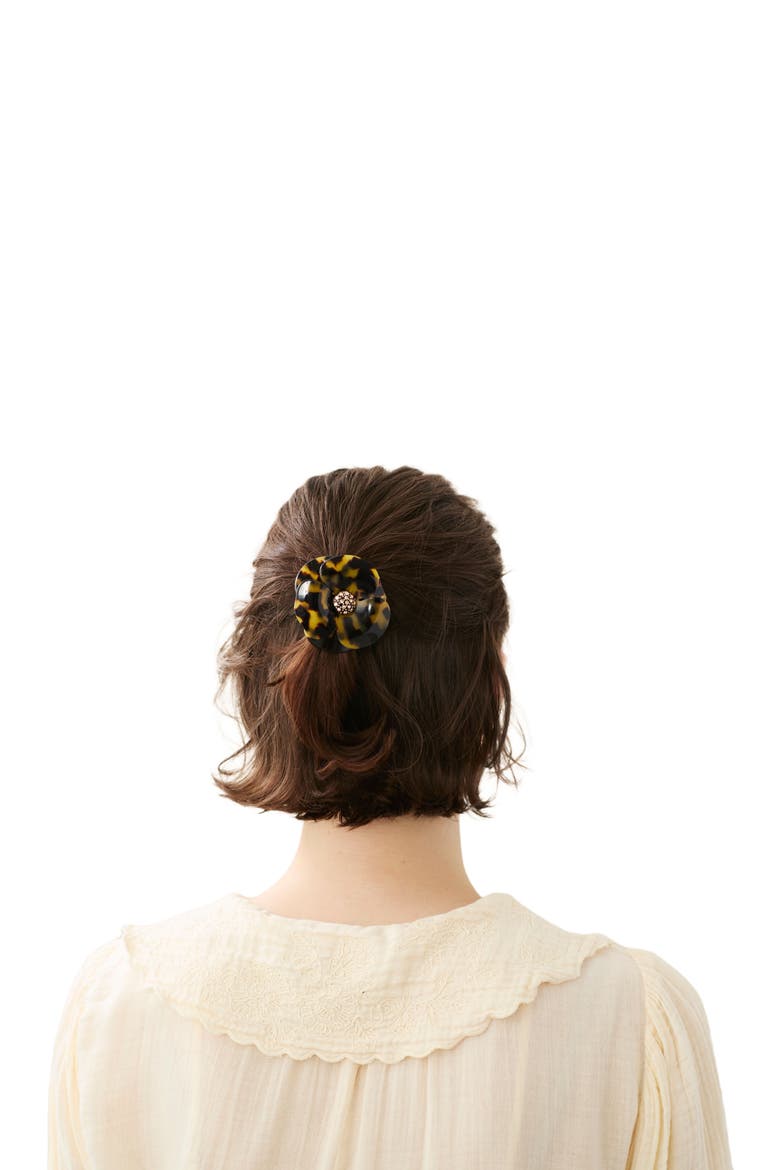 Camelia Acetate Hair Tie, Alternate, color, Tortoiseshell